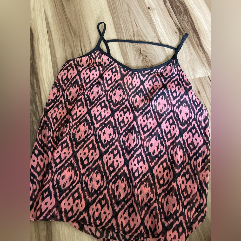 DEB womens Vintage sheer tank top large NWT